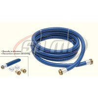 4m tubo spiralato per gasolio  diam.int.20mm con raccordi    3/4”m - 3/4”m