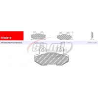 PASTIGLIE FRENO FDB 312 P